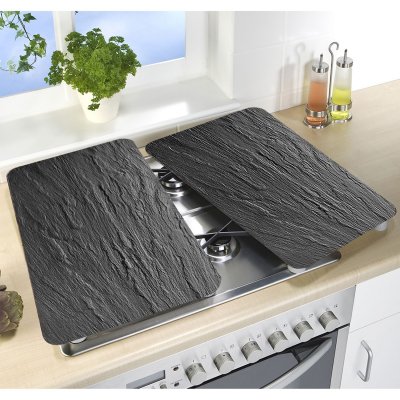 WENKO  - 2 Couvre-plaques universel - Ardoise