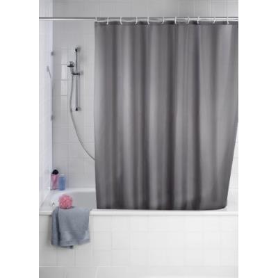 WENKO  20044100 rideau de douche en textile gris anti moisissure 180x200 cm