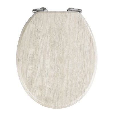 WENKO  - Abattant WC en MDF design bois ch&ecirc;ne - Gris - Ch&ecirc;ne