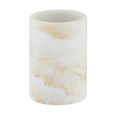 WENKO  - Gobelet de salle de bain design marbre Odos - Blanc - Odos