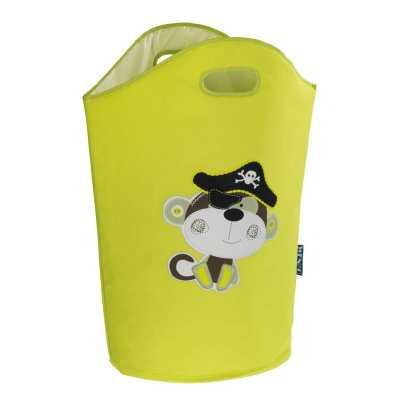 WENKO  - Panier &agrave; linge enfant Anton - 40 x H. 52 cm - Vert anis