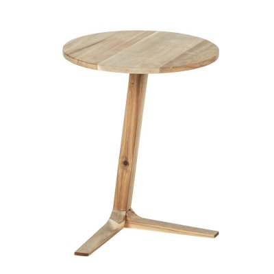 Wenko - Table d'appoint ronde Acina en bois d'Acacia