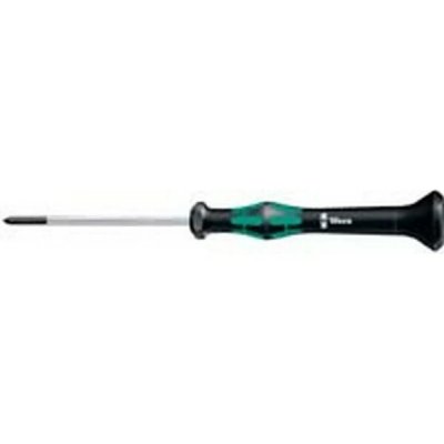 WERA  05118032001 2055 PZ Tournevis &eacute;lectronicien pour vis cruciformes PZ, PZ 1 x 80 mm, Noir/vert