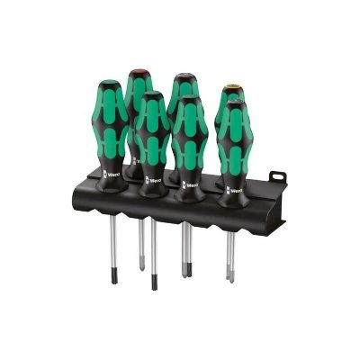 WERA  335/350/367/7 Rack Jeu de tournevis Kraftform Plus Lasertip + Rack, 7 pi&egrave;ces