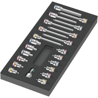 WERA  - 9723 insert mode cykop b 3/8 Bitnuss Set 1