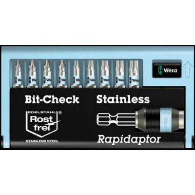 WERA  bit-check 10 stainless 1 ensemble d&acute;embouts DFX-541109
