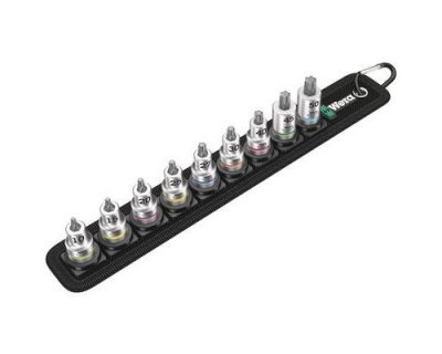 WERA  set d embouts torx 3 8 8 pcs avec fonction retenue de vis