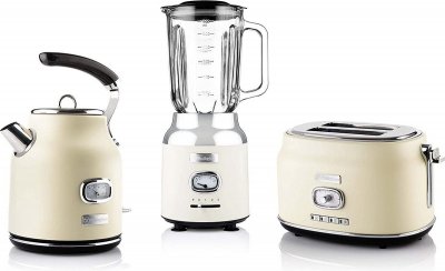 WESTINGHOUSE  - Retro - Grille pain 2 fentes + Bouilloire 1,7 L - Blender - Blanc