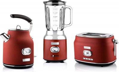 WESTINGHOUSE  - Retro - Grille pain 2 fentes + Bouilloire 1,7 L - Blender - Rouge