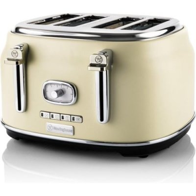 WESTINGHOUSE  Toaster Retro - Grille-Pain &agrave; 4 tranches - Blanc