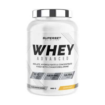SUPERSET NUTRITION Whey prot&eacute;ine -  - 100% WHEY PROTEINE ADVANCED (900gr) - Saveur Banana Split