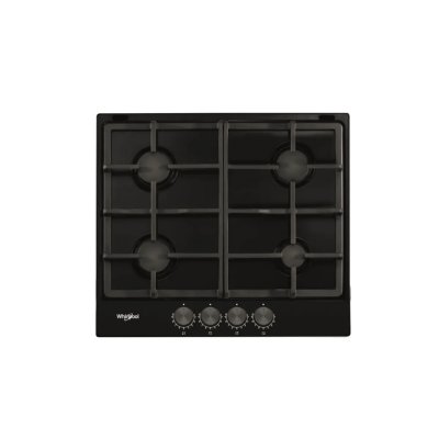 WHIRLPOOL  Plaque gaz TGML660NB Allumage une main, Grilles fonte
