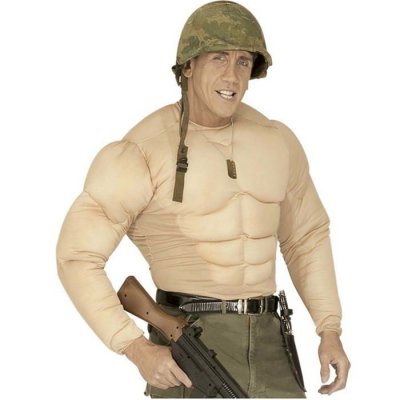 WIDMANN  - Costume Super Muscle Shirt, Soldats, Carnaval, F&ecirc;te &agrave; th&egrave;me