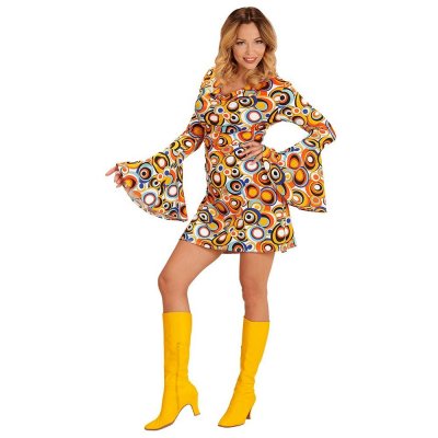  Widmann Robe r&eacute;tro ann&eacute;es 70 pour adultes - Multicolor - M