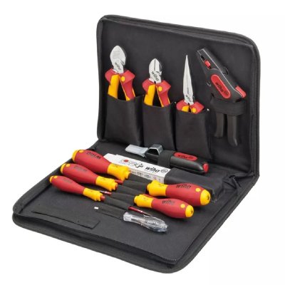 WIHA  Ensemble d'outils pour &eacute;lectriciens 12 pi&egrave;ces Acier 9300-025