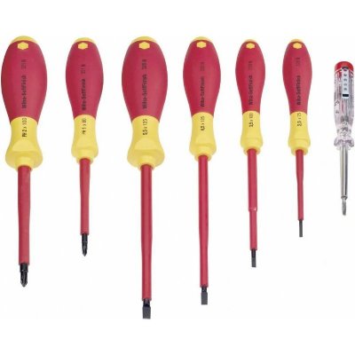 WIHA  - vde Jeu de tournevis 7 pi&egrave;ces vis &agrave; fente, cruciforme Phillips