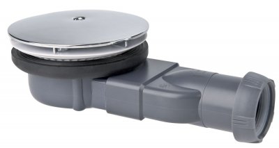 WIRQUIN  30719686 Bonde de douche slim D90 d&ocirc;me abs sortie D40-43, gris