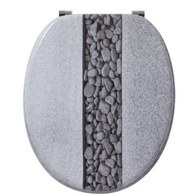 WIRQUIN  Abattant Trendy Line Pierre - Bois compresse - Charniere inox