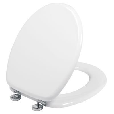 WIRQUIN  Pro - Abattant wc blanc en bois moul&eacute; woody - 