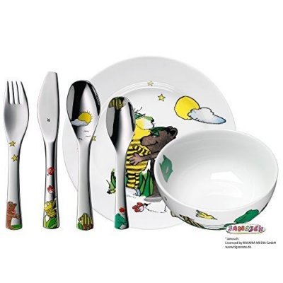 WMF  Coffret 6pi&egrave;ces Janosch D&egrave;s 3ans Acier Inoxydable Cromargan 18/10poli
