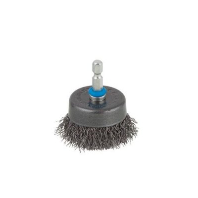 WOLFCRAFT  2106000 Brosse m&eacute;tallique soucoupe tige 6 mm Diam&egrave;tre 50 mm