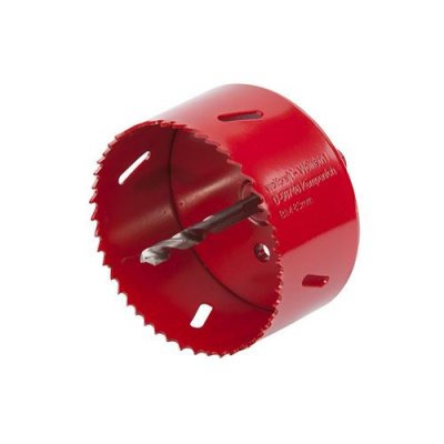 WOLFCRAFT  5476000 Complete Crown Saw With Adapter And Pilot Bit 83 Mm Rouge