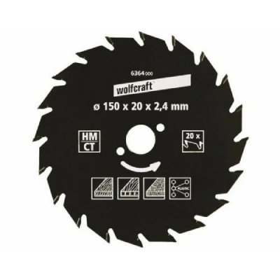 WOLFCRAFT  Lame scie circulaire CT - 20 dents - &Oslash; 150 x 20 mm