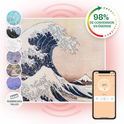 KLARSTEIN Wonderwall Air Art Smart Radiateur infrarouge connect&eacute; 60x60cm 350W va