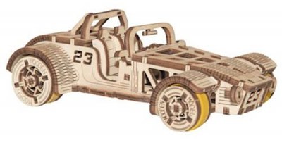  Wooden City kit de maquette Roadster 17 cm en bois naturel 111 pi&egrave;ces