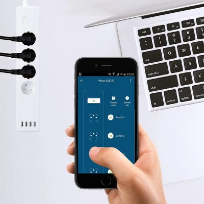 WOOX  Multiprise intelligente R4027, Fonctionne avec Alexa