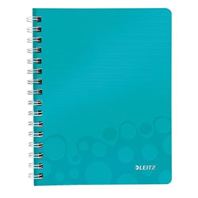 LEITZ Wow Cahier 160 Pages &agrave; Spirale Lign&eacute; A5 (17 X 22 cm) Menthe M&eacute;tallis&eacute;