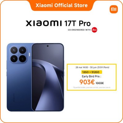 XIAOMI  17T Pro Con&ccedil;u avec Leica Bleu (12 Go / 512 Go)