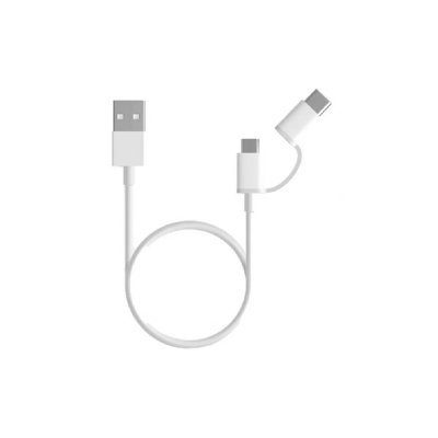 XIAOMI  Mi 2 In 1 Usb-a To Usb-c/micro Usb M/m Cable 30 Cm Blanc