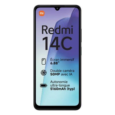 XIAOMI  Redmi 14C 6/128GB Noir Gratuit