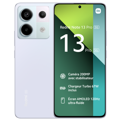 XIAOMI  redmi note 13 pro 5g 6,67" 256 go 8 go violet MZB0FFVEU