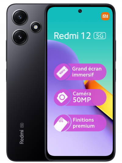 XIAOMI Smartphone XIAOMI REDMI 12 5G 8 256GO MIDNIGHT BLACK