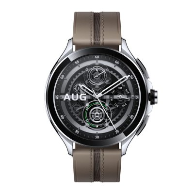 XIAOMI  Watch 2 Pro esim Bo&icirc;tier argent&eacute; avec bracelet en marron