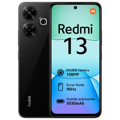 XIAOMI   Redmi 13 - 4G - 8/256 Go - Noir Noir
