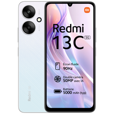 XIAOMI   Redmi 13C - 5G - 4/128 Go - Argent Argent