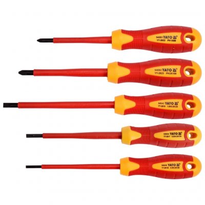 YATO  Ensemble de tournevis isol&eacute;s 5 pcs 1000 V