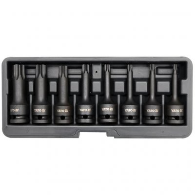 YATO  kit de douilles &agrave; impact torx 8 pcs noir yt-1065 408054