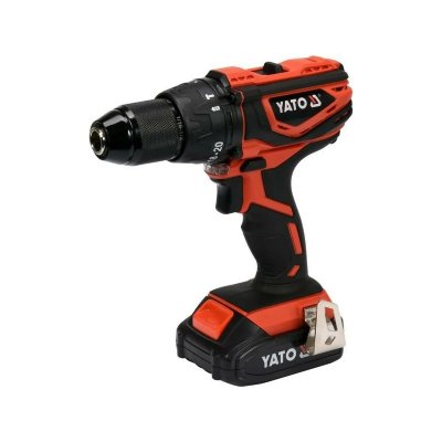 YATO  Perceuse &agrave; percussion avec batterie Li-ion 2,0Ah 18V 40Nm