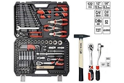 YATO  YT-38901 - Jeu de douilles 1/4', 1/2' 122pcs