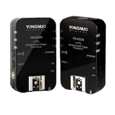 YONGNUO YN622 N II - Kit de 2 Transceiver pour Nikon (FVL, 603-rx, AA, 7 canaux), couleur noir 
