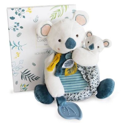 Yoca Le Koala - Pantin Koala Gm Avec B&eacute;b&eacute; & Anneau De Dentition