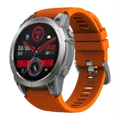 YONIS  Montre Connect&eacute;e AMOLED GPS &Eacute;tanche Orange