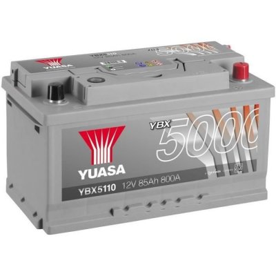 YUASA  - Batterie de d&eacute;marrage &agrave; haute performance, argent&eacute;e - YBX5110