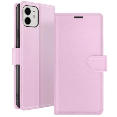 ZANAE Zana&eacute; &Eacute;tui Portefeuille pour iPhone 12 et 12 Pro Support et Languette Magn&eacute;tique Rose