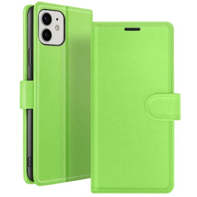 ZANAE Zana&eacute; &Eacute;tui Portefeuille pour iPhone 12 et 12 Pro Support et Languette Magn&eacute;tique Vert