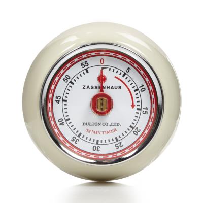 ZASSENHAUS  - Minuteur Timer Speed R&eacute;tro Collection Blanc